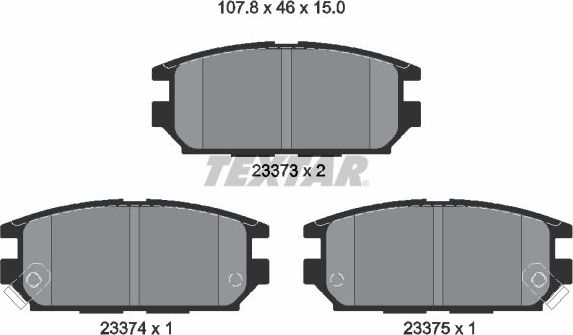 Тормозные колодки Textar. Артикул 2337301