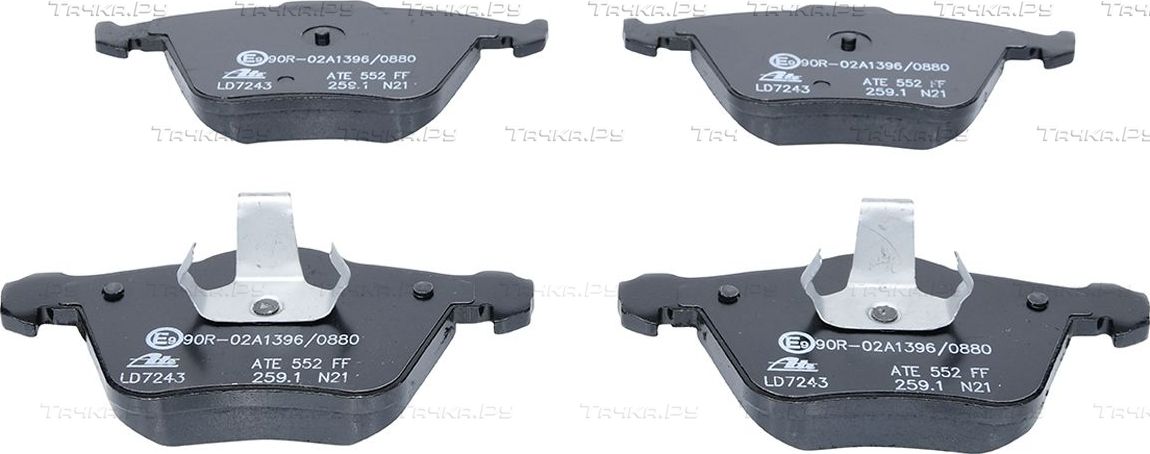 Тормозные колодки ATE Ceramic передние для Volvo S80 II 2006-2016. Артикул 13.0470-7243.2