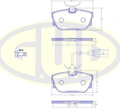 Тормозные колодки G.U.D.. Артикул GBP880131