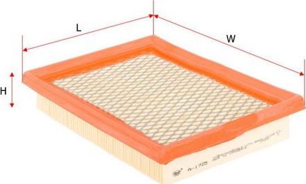 Воздушный фильтр Sakura. Артикул A-1725