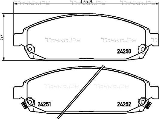 Тормозные колодки Mintex. Артикул MDB2705