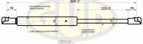 Амортизатор (упор) капота G.U.D.. Артикул GGS010138