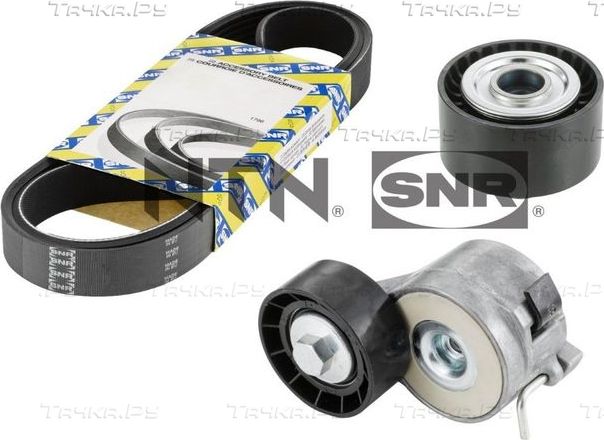 Приводной ремень поликлиновой с роликами (комплект) NTN / SNR для Peugeot Expert II 2007-2016. Артикул KA859.41
