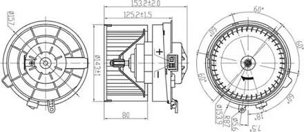 МОТОР ОТОПИТЕЛЯ САЛОНА NISSAN X-TRAIL T31 07-14QA (SAT). Артикул ST27225EN000