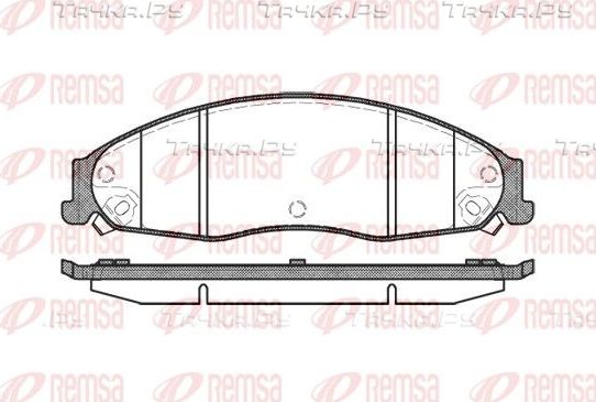 Тормозные колодки Remsa передние для Cadillac CTS I 2002-2007. Артикул 0955.08