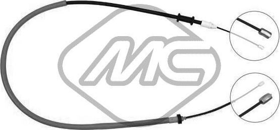 Трос ручника (тросик ручного тормоза) Metalcaucho. Артикул 80334