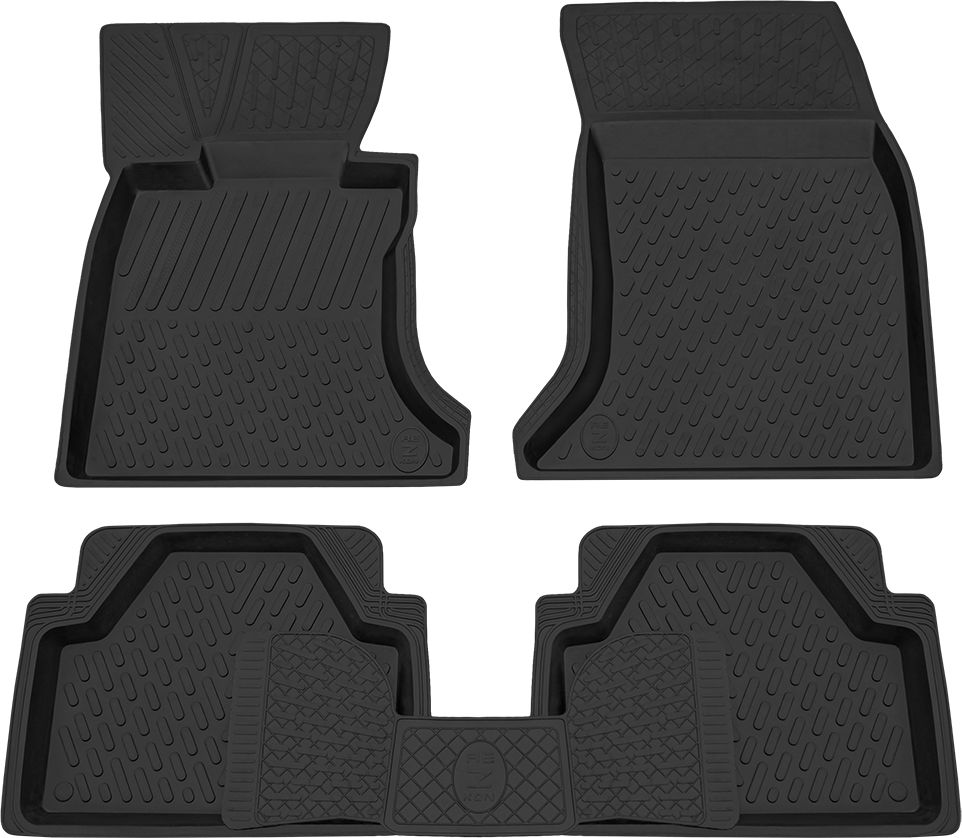 Коврики Rezkon резиновые для салона BMW 3 E90, E91, E92, E93 2006-2013. Артикул 1010005100