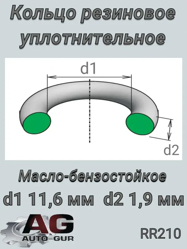 Кольцо уплотнительное (КАЧЕСТВО ОРИГИНАЛ) (Auto-GUR). Артикул RR210