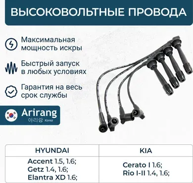 Провода высоковольтные (Arirang). Артикул SPB1054