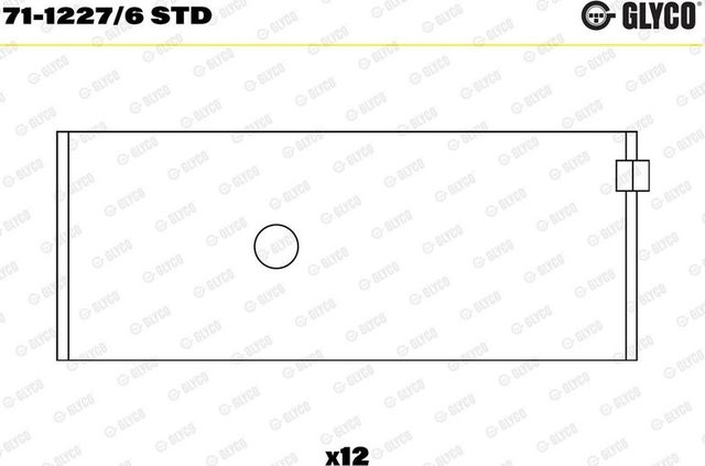 Вкладыши шатунные Glyco для Volvo  F10 1976-1983. Артикул 71-1227/6 STD