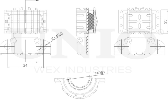 Втулка стабилизатора (Unio). Артикул RMP-10007