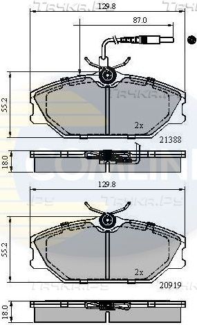 Тормозные колодки Comline Comline передние для Renault Megane I 1996-2003. Артикул CBP1526
