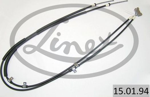 Трос ручника (тросик ручного тормоза) Linex задний для Ford Transit Connect I 2002-2013. Артикул 15.01.94