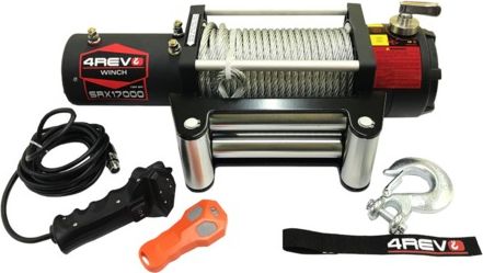 Лебёдка электрическая 24V 4Revo SRX 17000 lbs (Стальной трос). Артикул 4R-W173A-24
