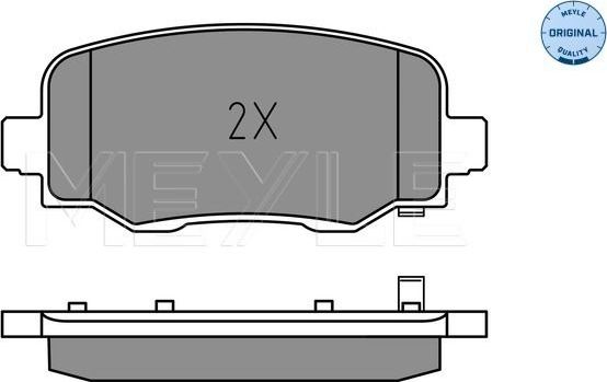 Тормозные колодки Meyle Original задние для Jeep Cherokee V (KL) 2013-2026. Артикул 025 257 3418
