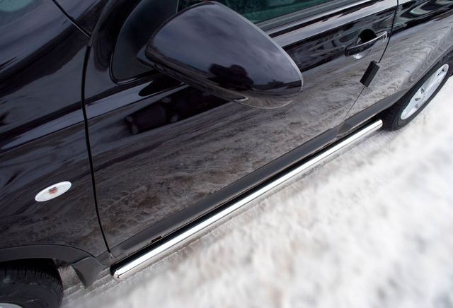 Защита порогов RusStal труба d63 (вариант 3) для Nissan Qashqai I 2010-2013. Артикул QNT-0007753