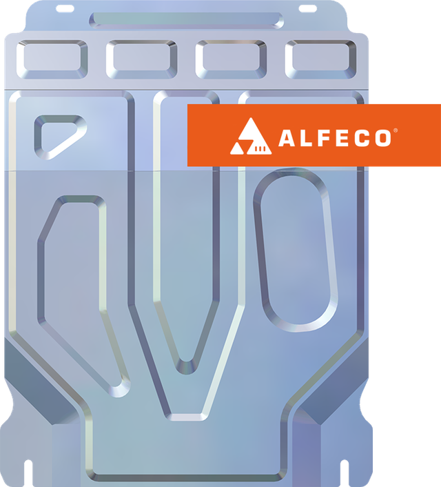 Защита алюминиевая Alfeco для картера и КПП Chevrolet Lanos 2005-2009. Артикул ALF.03.06al