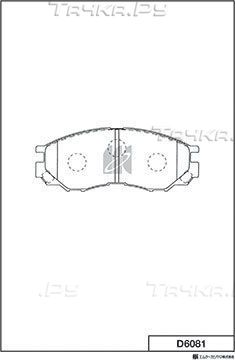 Тормозные колодки MK Kashiyama. Артикул D6081
