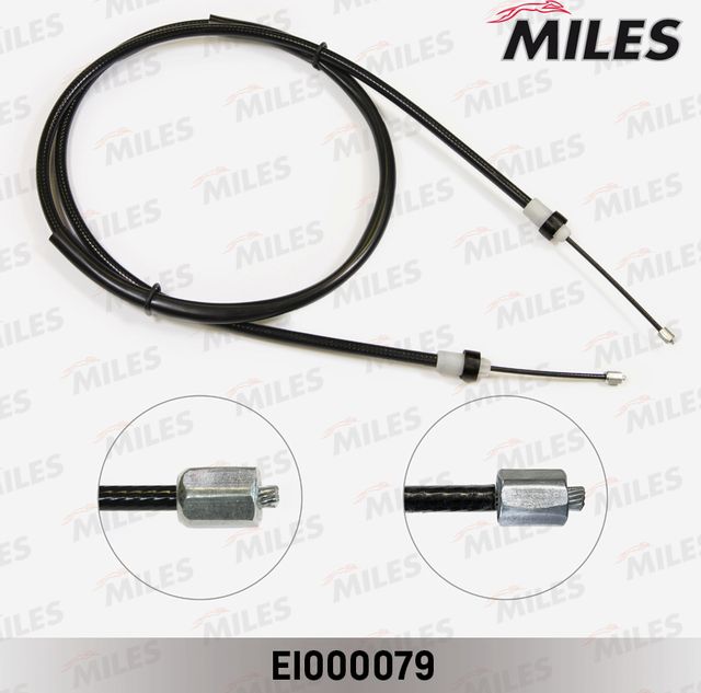 Трос ручника (тросик ручного тормоза) Miles задний правый/левый для Dacia Duster I 2010-2018. Артикул EI000079