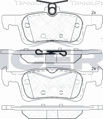 Тормозные колодки Icer задние для Peugeot 308 II 2013-2026. Артикул 182174