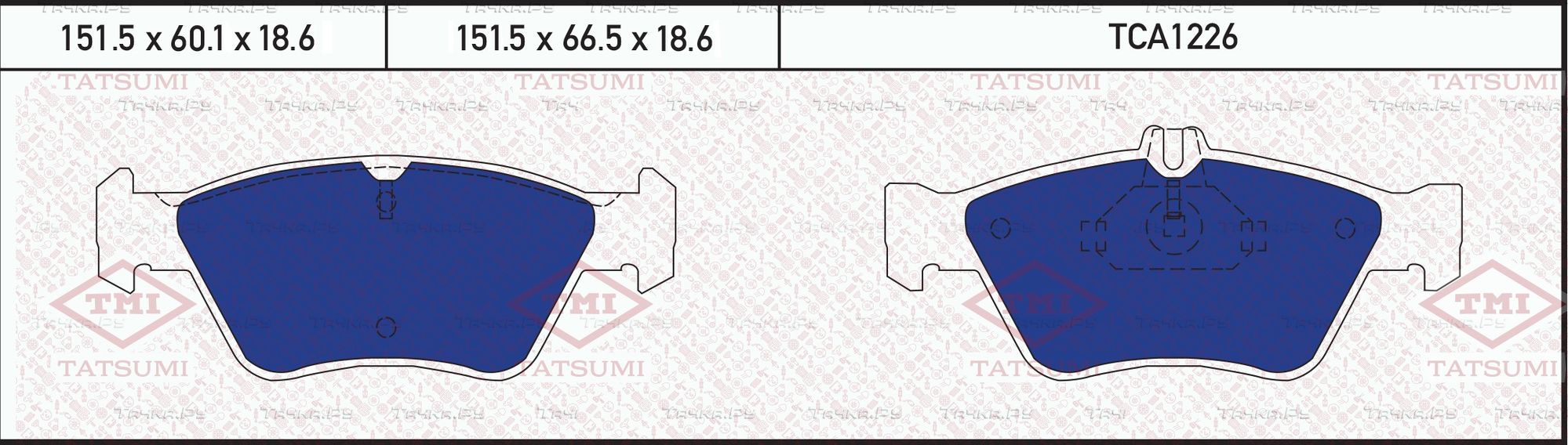 Колодки тормозные MB W210 95- перед. (Tatsumi). Артикул TCA1226
