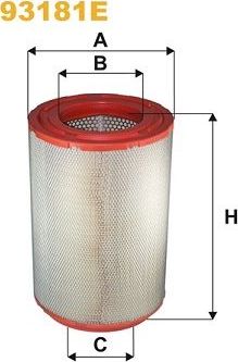 Воздушный фильтр WIX Filters. Артикул 93181E