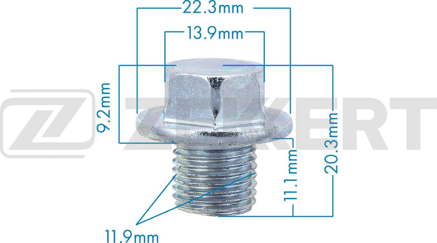 Сливная пробка масляного поддона двигателя Zekkert. Артикул BE-3250