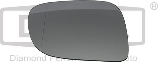 Зеркальное стекло бокового зеркала DPA (алюминий) правое для Volkswagen Multivan T6 2015-2026. Артикул 88571789302