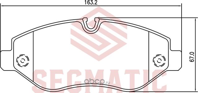 Колодка торм диск пер VW CRAFTER 30-35 06-, CRAFTER 30-50 06-, MERCEDES-BENZ SPR (Segmatic). Артикул SGBP2668