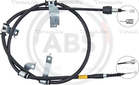 Трос ручника (тросик ручного тормоза) ABS. Артикул K14074