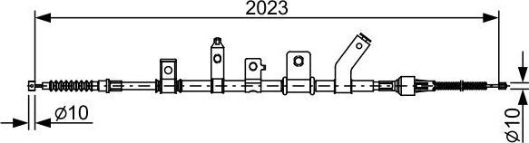 Трос ручника (тросик ручного тормоза) Bosch. Артикул 1 987 482 515