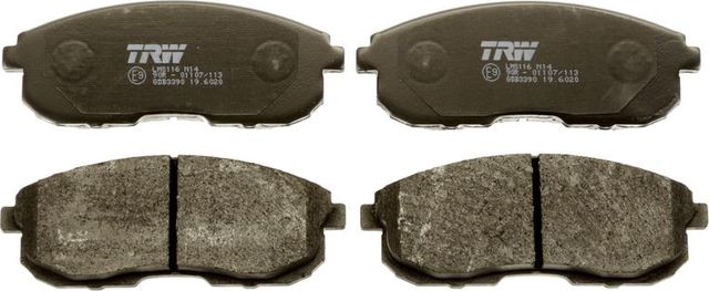 Тормозные колодки TRW передние для Nissan 200SX S13 1991-1993. Артикул GDB3390