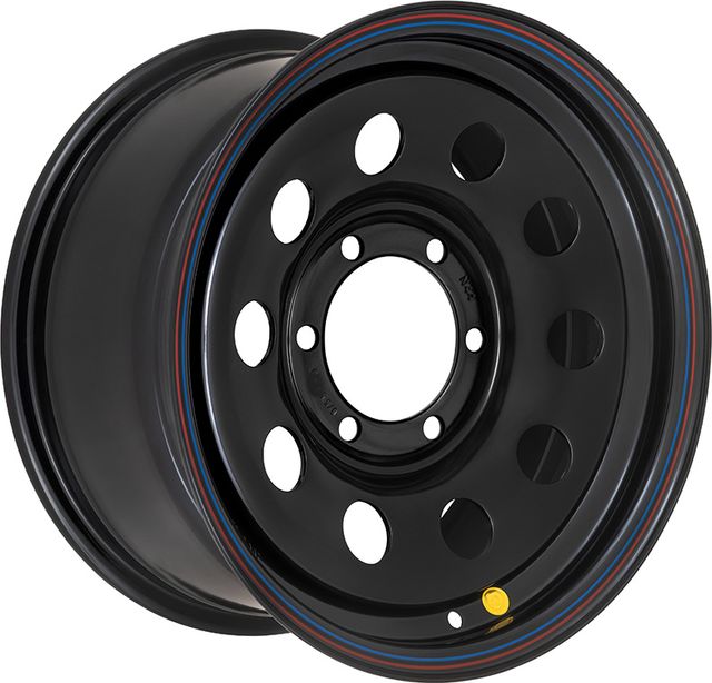 Колёсный диск OFF-ROAD Wheels усиленный стальной черный 6x139,7 8xR16 d110 ET+30 для Mitsubishi L400 1995-2006. Артикул 1680-63910BL+30X