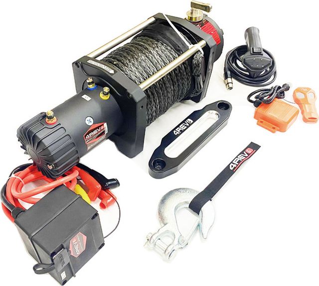 Лебёдка электрическая 12V 4Revo SRX 22000 (Стальной трос). Артикул 4R-W223B-12