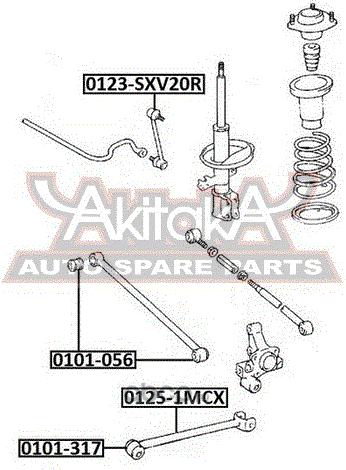 Сайлентблок заднего рычага подвески Asva. Артикул 0101-056