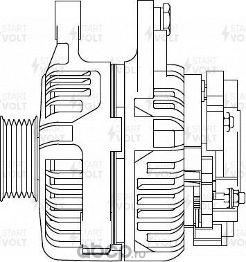 Генератор StartVOLT для Toyota Wish I 2003-2009. Артикул LG 1968