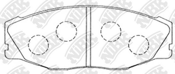 Тормозные колодки NiBK передние для Toyota Crown IX (S140) 1991-1999. Артикул PN1157