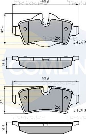 Тормозные колодки Comline Comline задние для MINI Clubman I (R55) 2007-2014. Артикул CBP01759