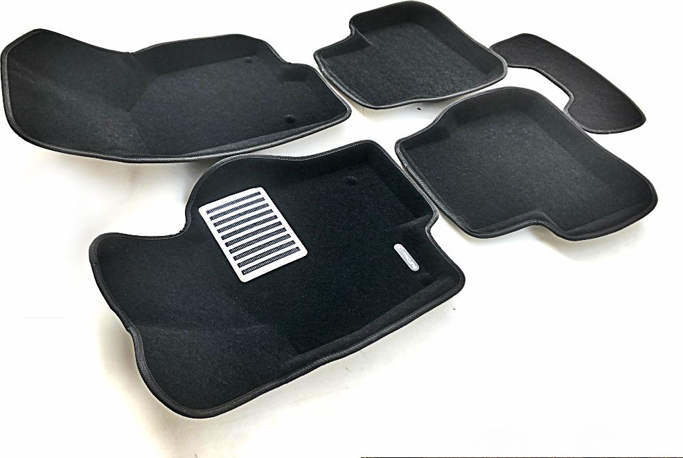 Коврики текстильные Euromat 3D Lux для салона Volkswagen Passat B7 седан 2011-2014. ЧЕРНЫЕ. Артикул EM3D-005412