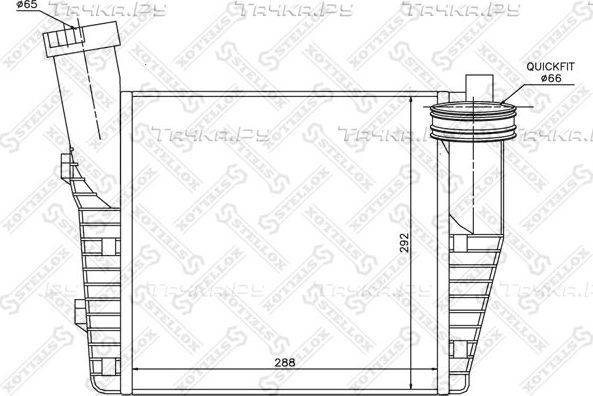 Интеркулер Stellox (алюминий) для Volkswagen Touareg I 2002-2010. Артикул 10-40074-SX