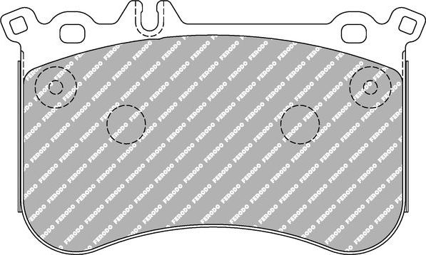 Тормозные колодки FERODO RACING DS2500 для Mercedes-Benz CLA I (C117, X117) 2013-2019. Артикул FCP4806H