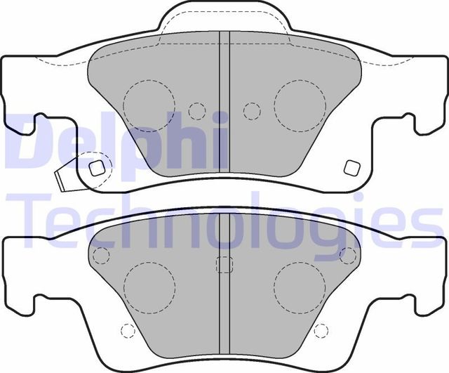 Тормозные колодки Delphi (Low-Metallic) задние для Jeep Grand Cherokee IV (WK2) 2010-2026. Артикул LP2251