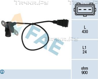 Датчик положения коленвала FAE для Renault Laguna I 1997-2001. Артикул 79032
