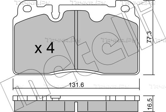 Тормозные колодки Metelli передние для Audi Q5 I (8R) 2008-2016. Артикул 22-0979-0