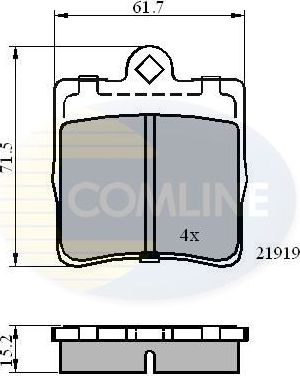Тормозные колодки Comline Comline задние для Chrysler Crossfire 2003-2008. Артикул CBP0454