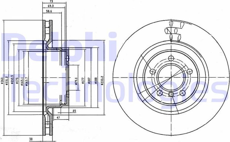 Тормозной диск Delphi. Артикул BG9009C