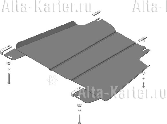 Защита Мотодор для КПП Nissan Pathfinder R51 2004-2014.Артикул 61404. Артикул 61404