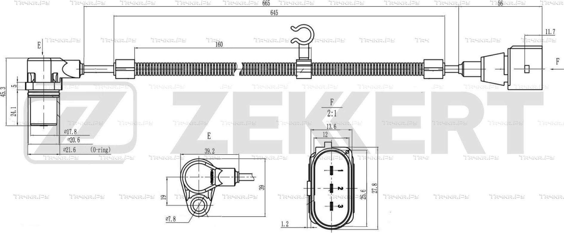 Датчик положения коленвала Zekkert. Артикул SE-4046