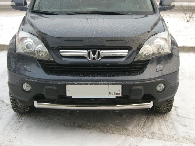 Защита RusStal переднего бампера d63 для Honda CR-V III (двиг - 2л.) 2006-2009. Артикул HCZ-000193