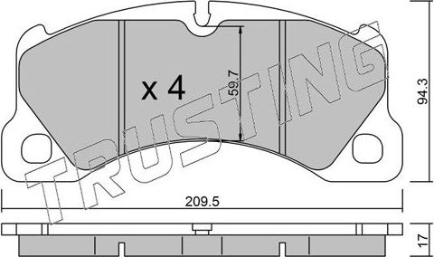 Тормозные колодки Trusting. Артикул 973.3